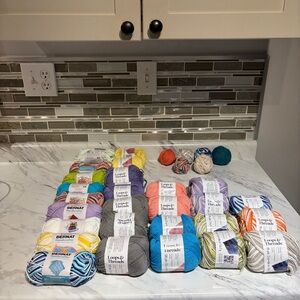 Loops & Threads Bernat 100% Cotton Yarn bundle 28 Skeins
